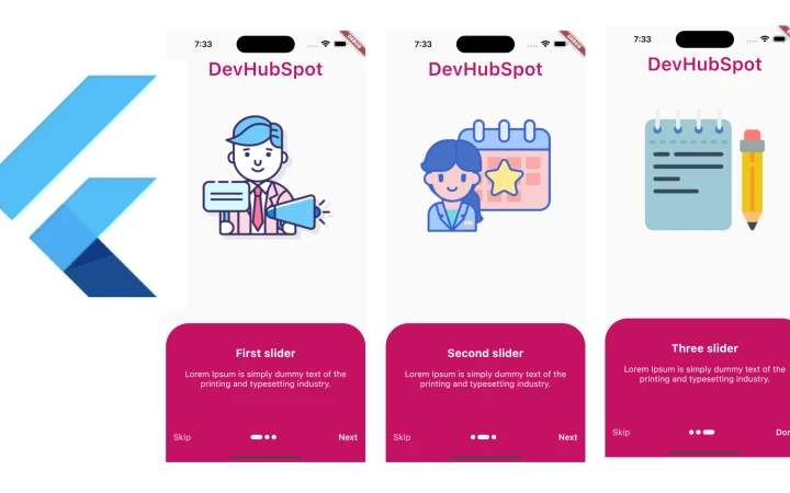 Flutter Onboarding Screen ( App Intro Screen ) with Material UI