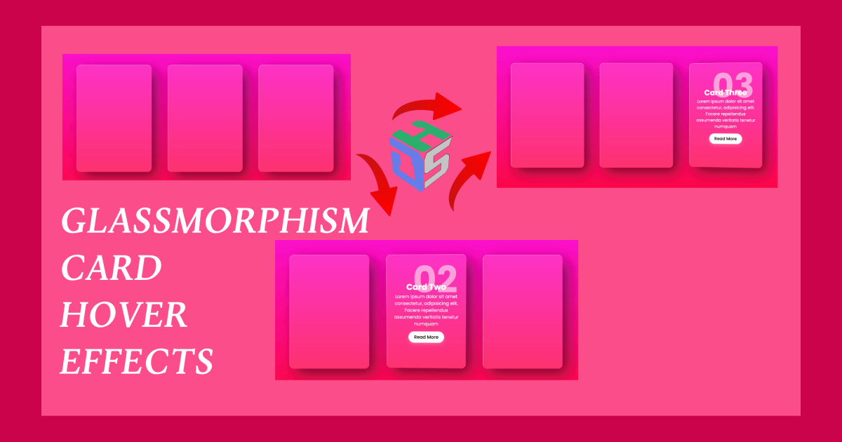 🔴 Real Glassmorphism Card Hover Effects | Html CSS Glass Tilt Effects | devhubspot