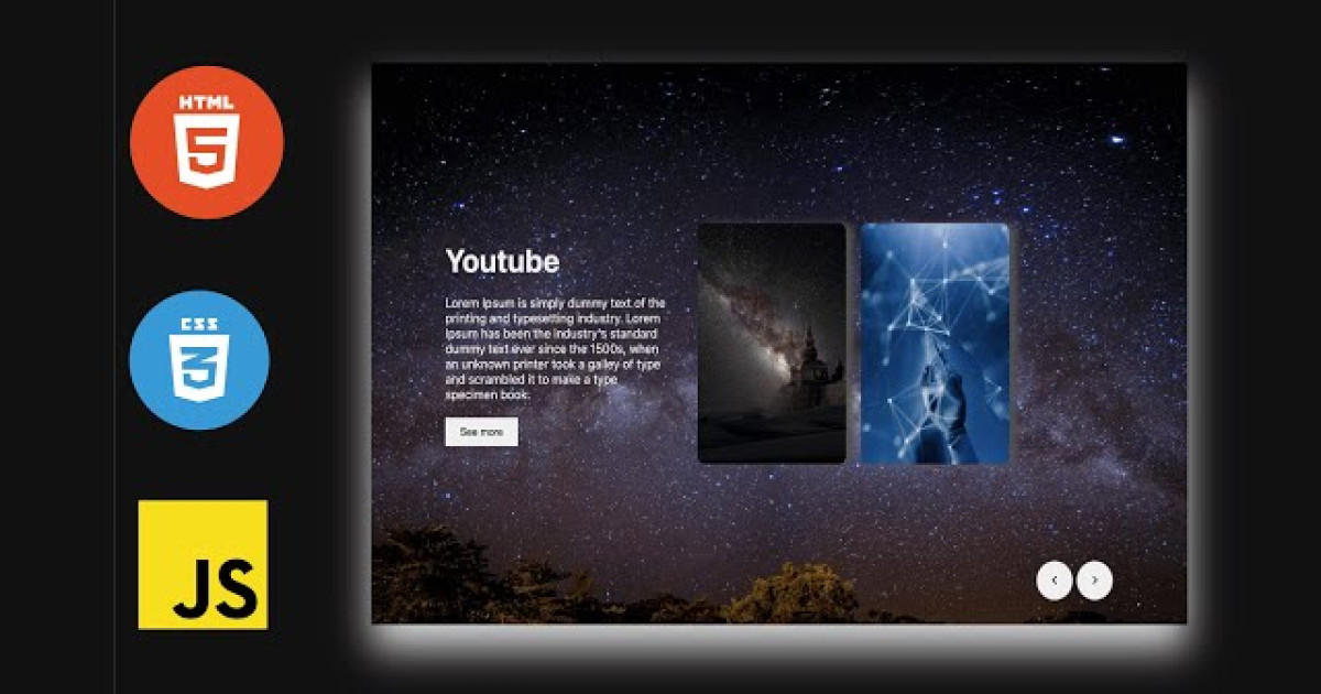 Make Custom Image Slider Using HTML CSS and JavaScript | Devhubspot